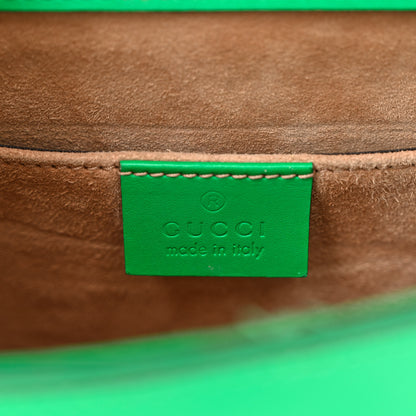 Gucci Vitello Fontanella Web Mini Sylvie Top Handle Bag Synthetic Green Garden 6 of 13