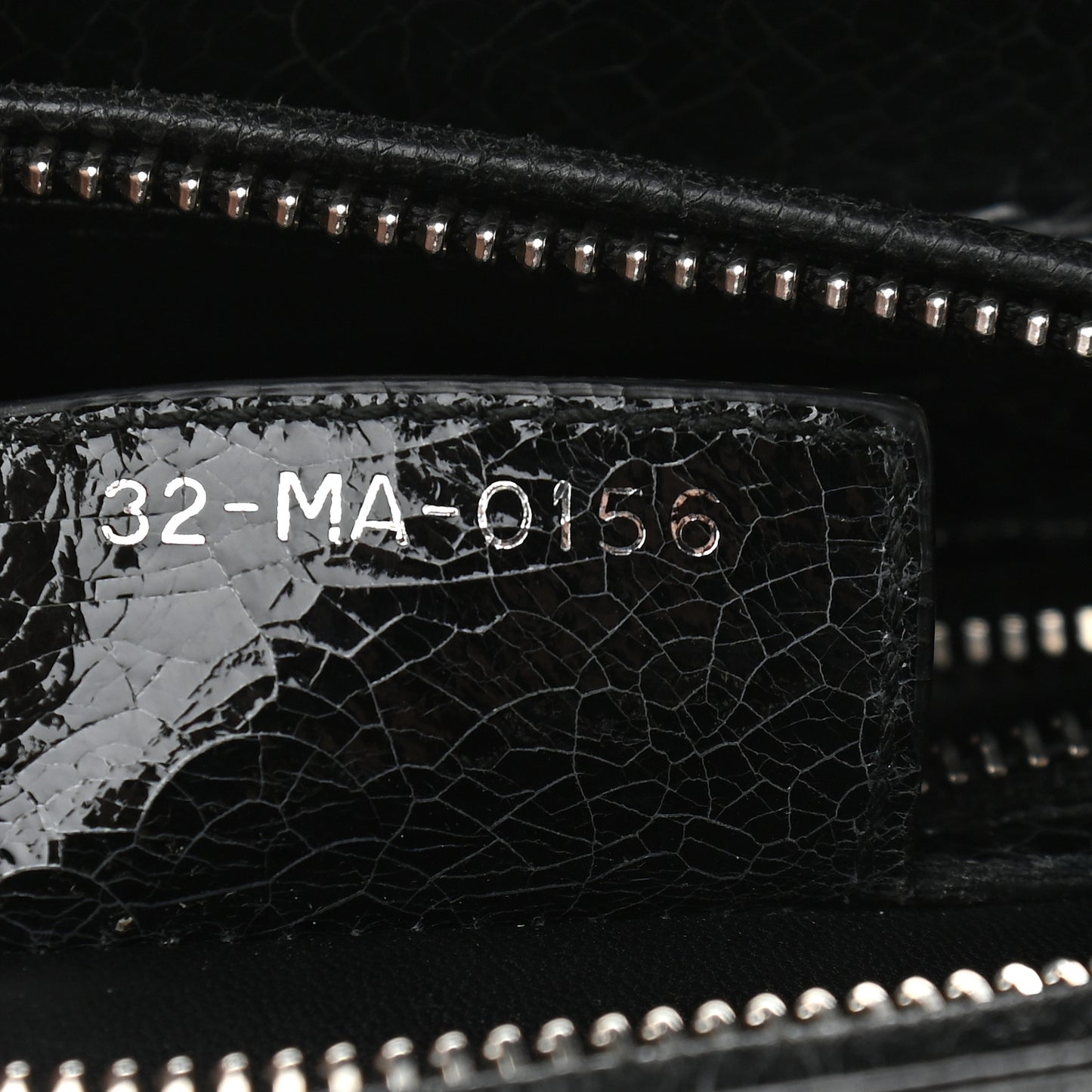 Ceramic Effect Deerskin Jeweled Swan Lady Dior Black