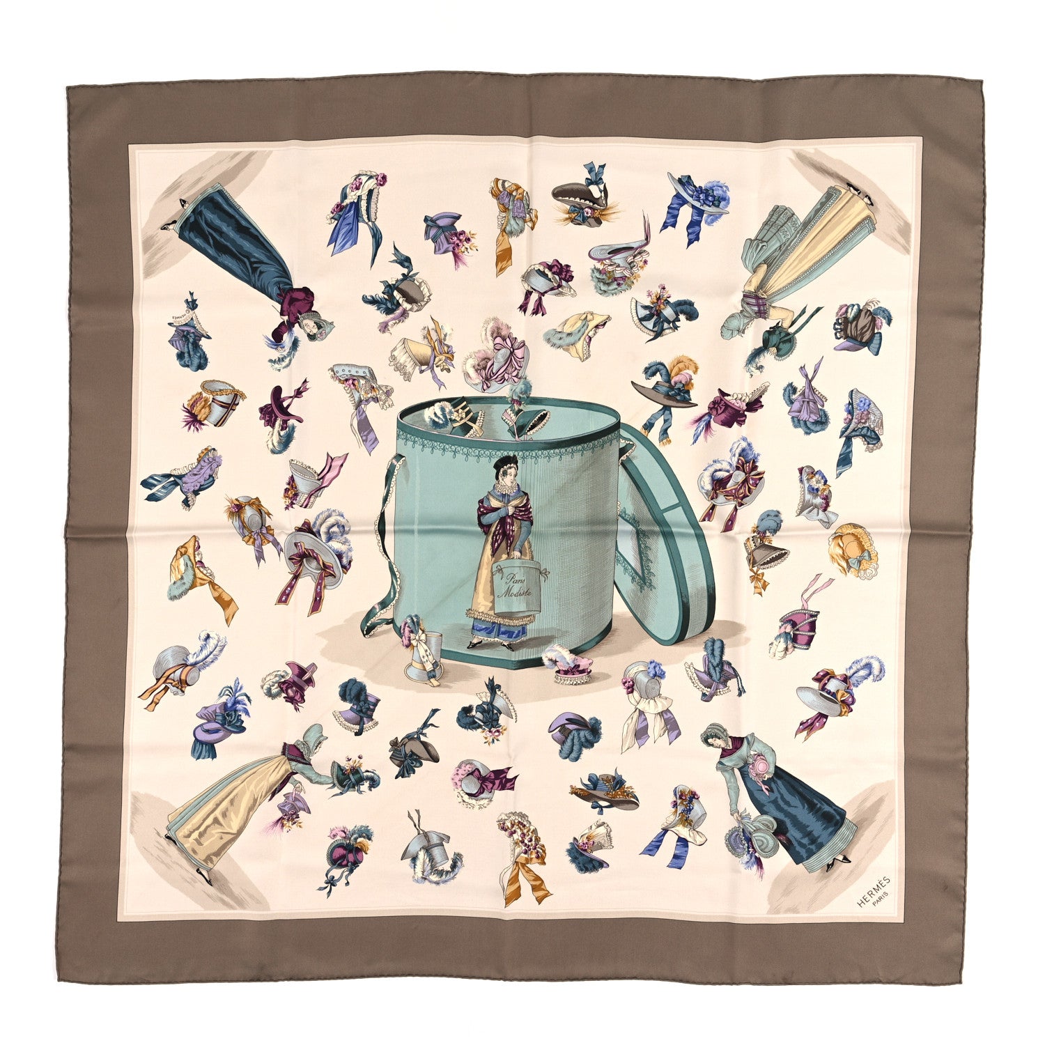 Hermes Silk Paris Modiste Scarf 90 1 of 3