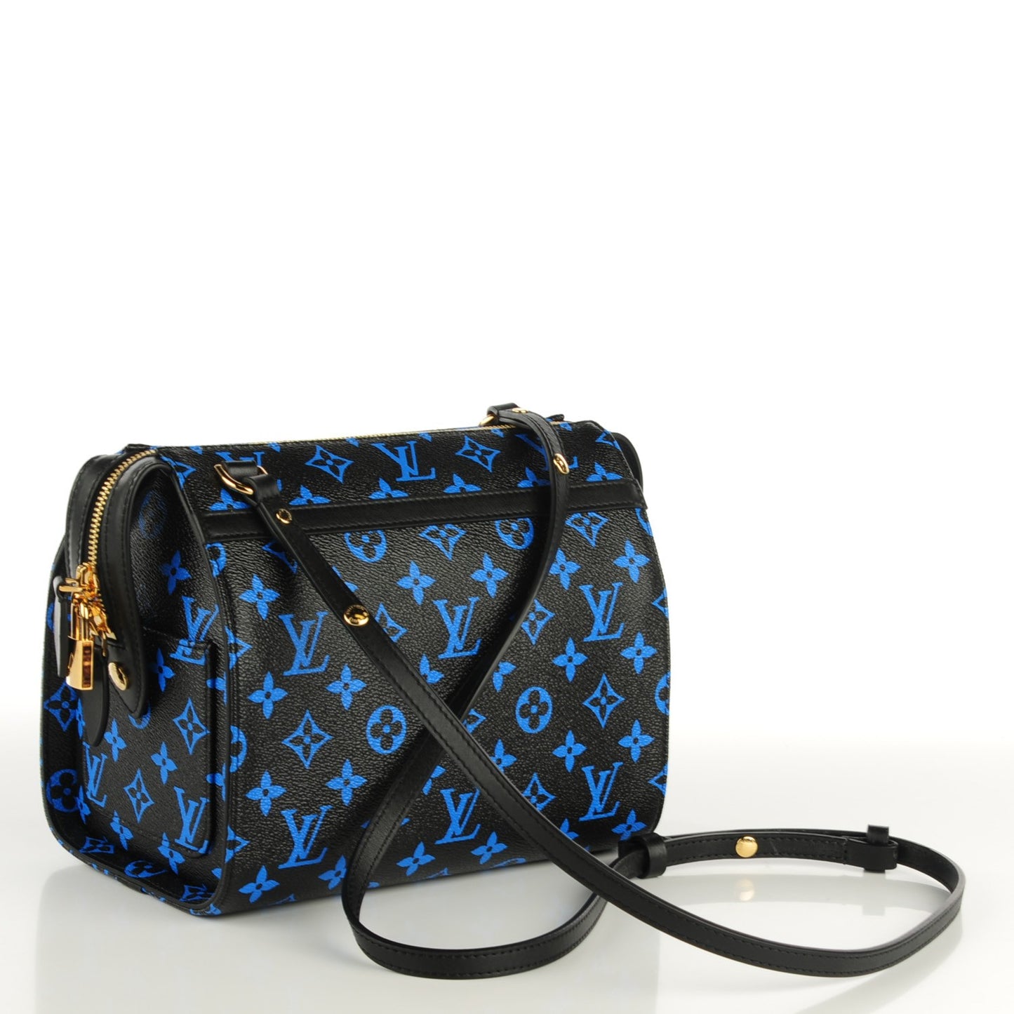 Colored Monogram Speedy Amazon PM Blue Black