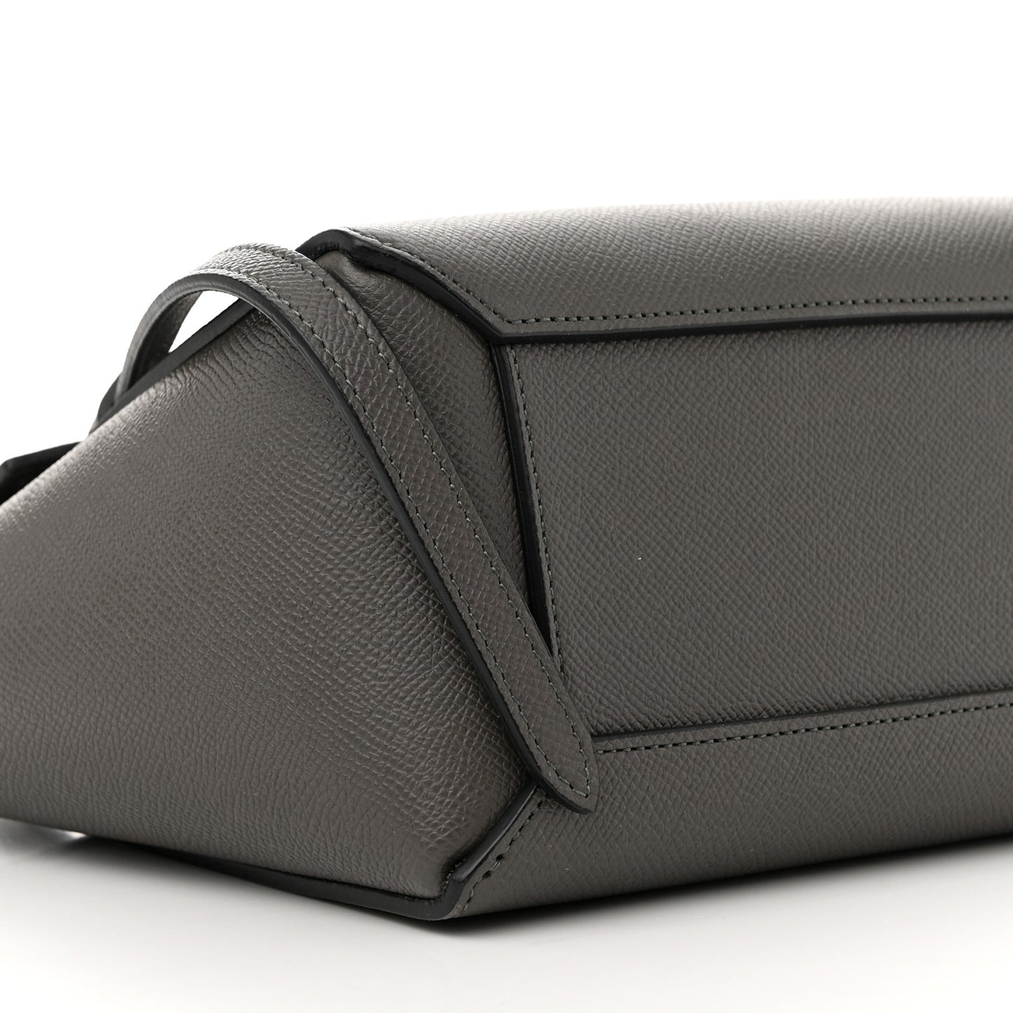 Grained Calfskin Nano Belt Bag Grey