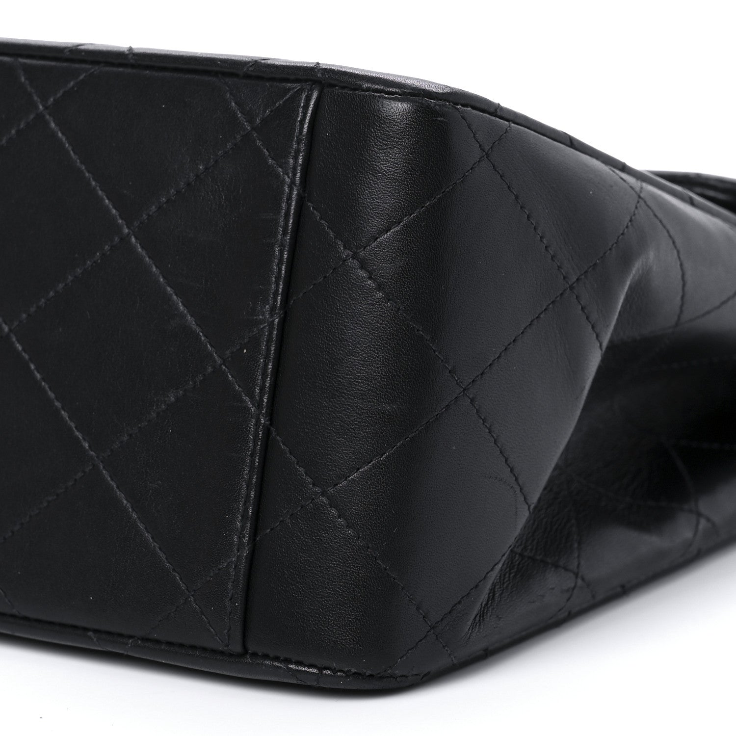 Chanel Lambskin Quilted XL Jumbo Single Flap Black 10 of 10