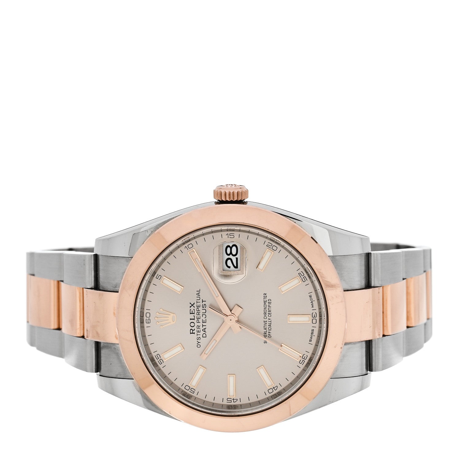 Rolex Stainless Steel 18K Everose Gold 41mm Oyster Perpetual Datejust Watch Sundust 126301 2 of 5