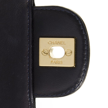 Chanel Lambskin Double Sided Flap Bag Navy 8 of 9