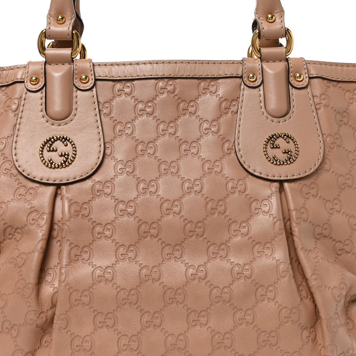 Gucci Guccissima Medium Scarlett Stud Tote Dusty Rose 8 of 10