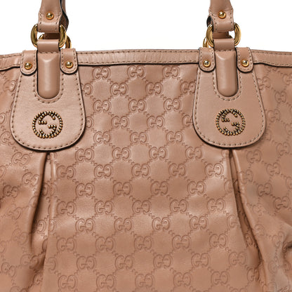 Gucci Guccissima Medium Scarlett Stud Tote Dusty Rose 8 of 10
