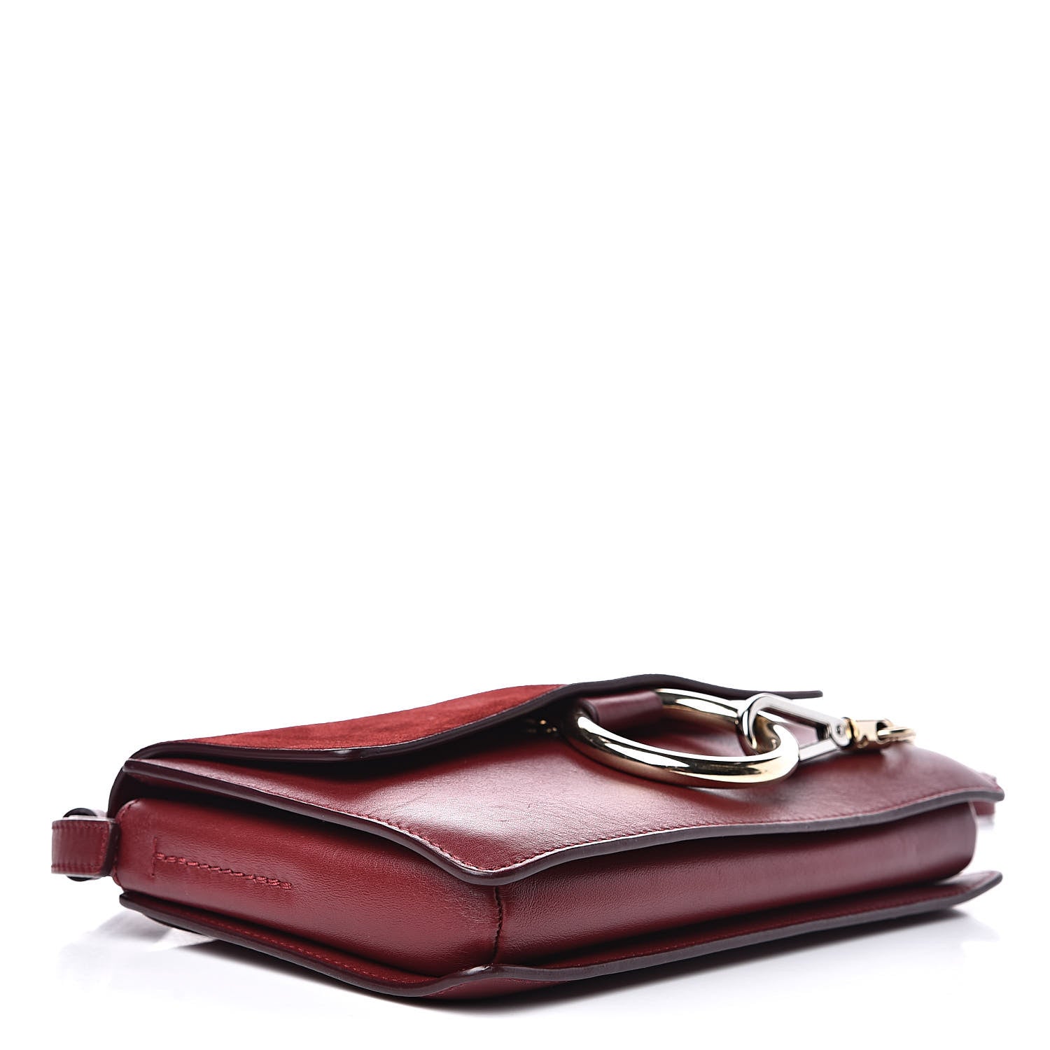 Chloe Suede Calfskin Small Faye Shoulder Bag Plum Purple 4 of 13