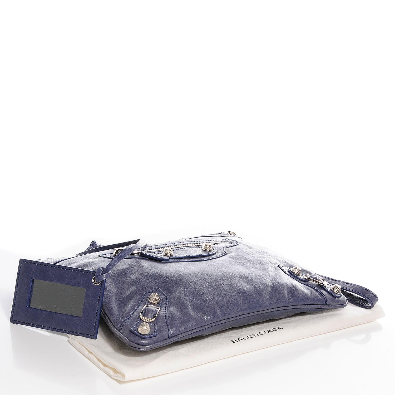 Balenciaga Agneau Giant Silver Hardware 12 Flat Handle Clutch Jacynthe 4 of 11
