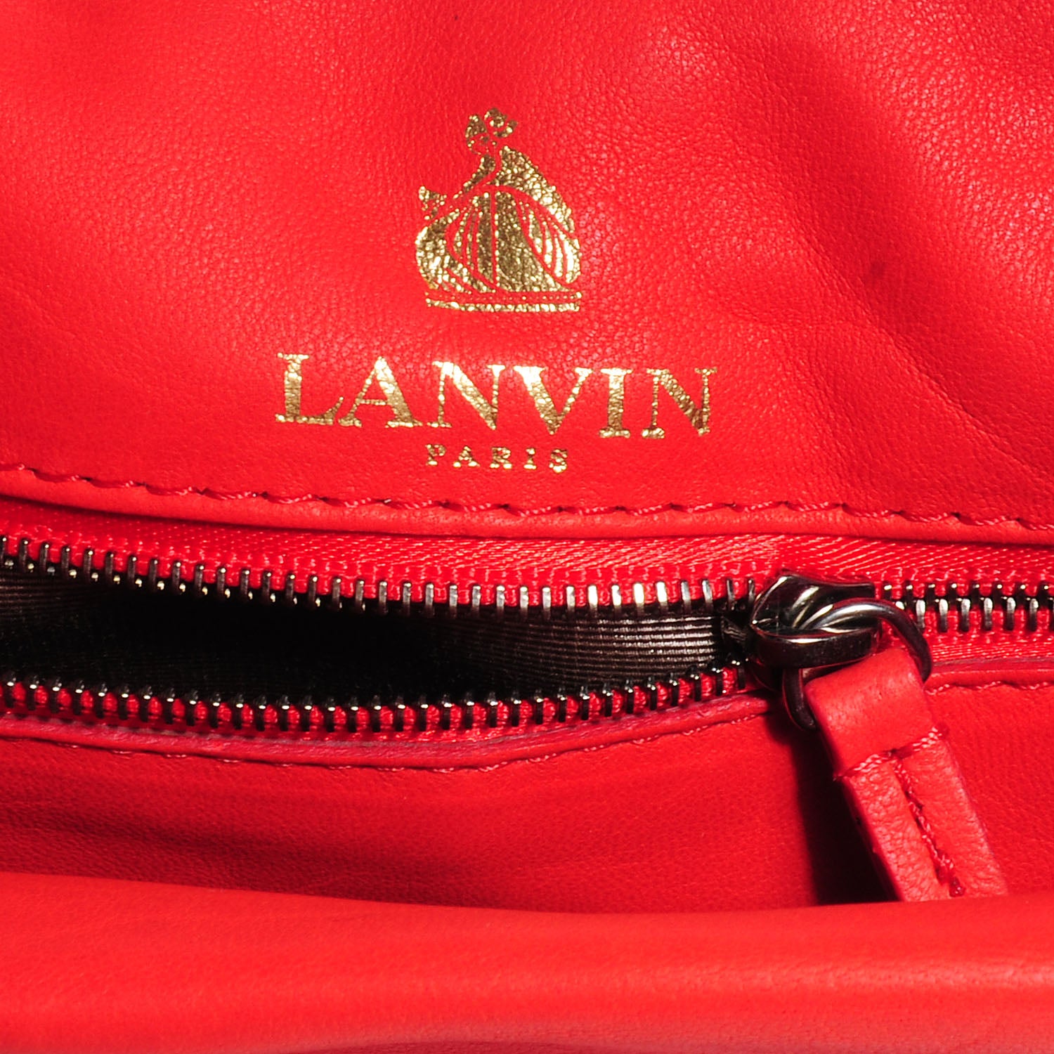 Lanvin Quilted Lambskin Happy Medium Shoulder Bag Coquelicot Orange 8 of 12