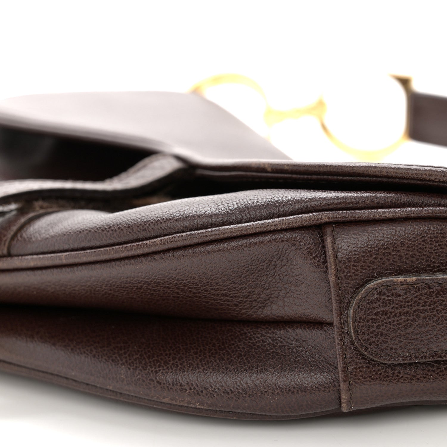 Christian Dior Calfskin Saddle Bag Brown 11 of 12