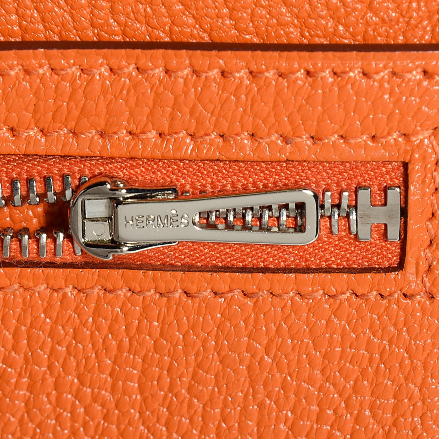 Hermes Chevre Mysore Bearn Wallet Orange 11 of 12