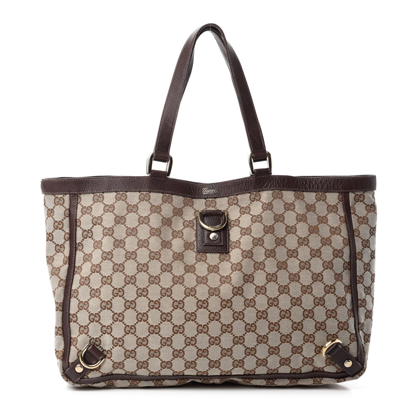 Monogram Large Abbey Tote Dark Brown