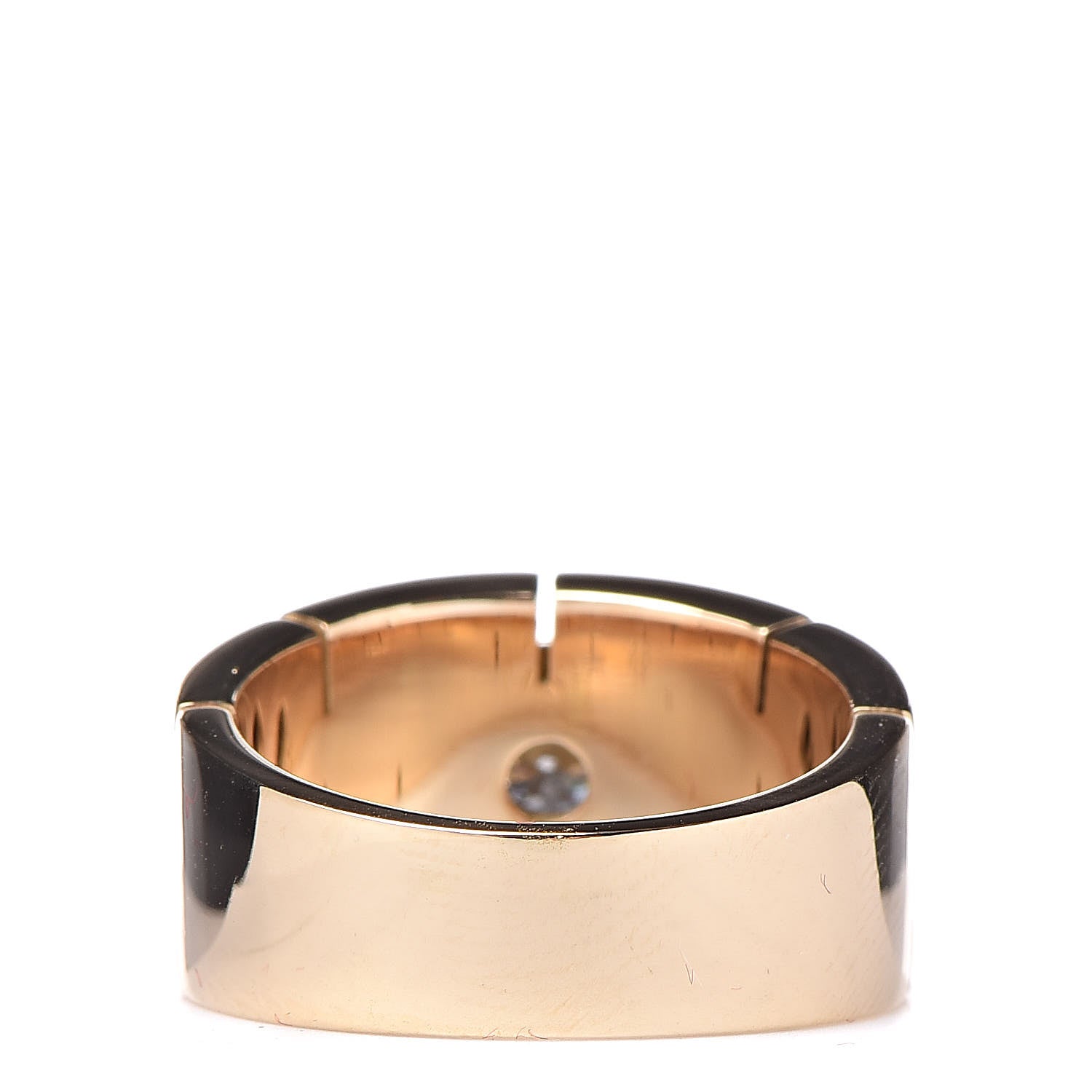 Cartier 18K Yellow Gold Diamond Maillon Panthere Solitaire Band Ring 49 4.75 4 of 5