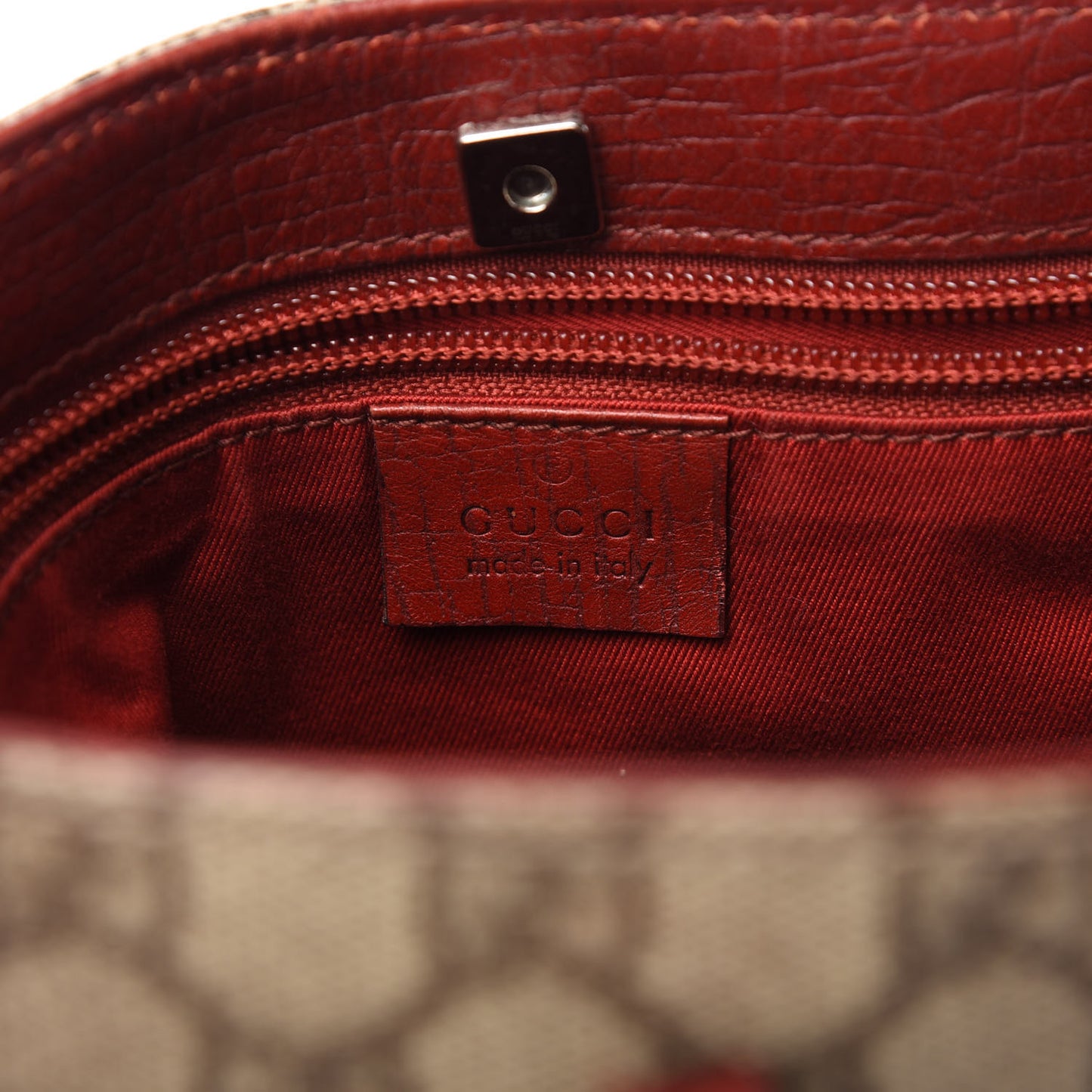 GG Plus Monogram Vertical Tote Red