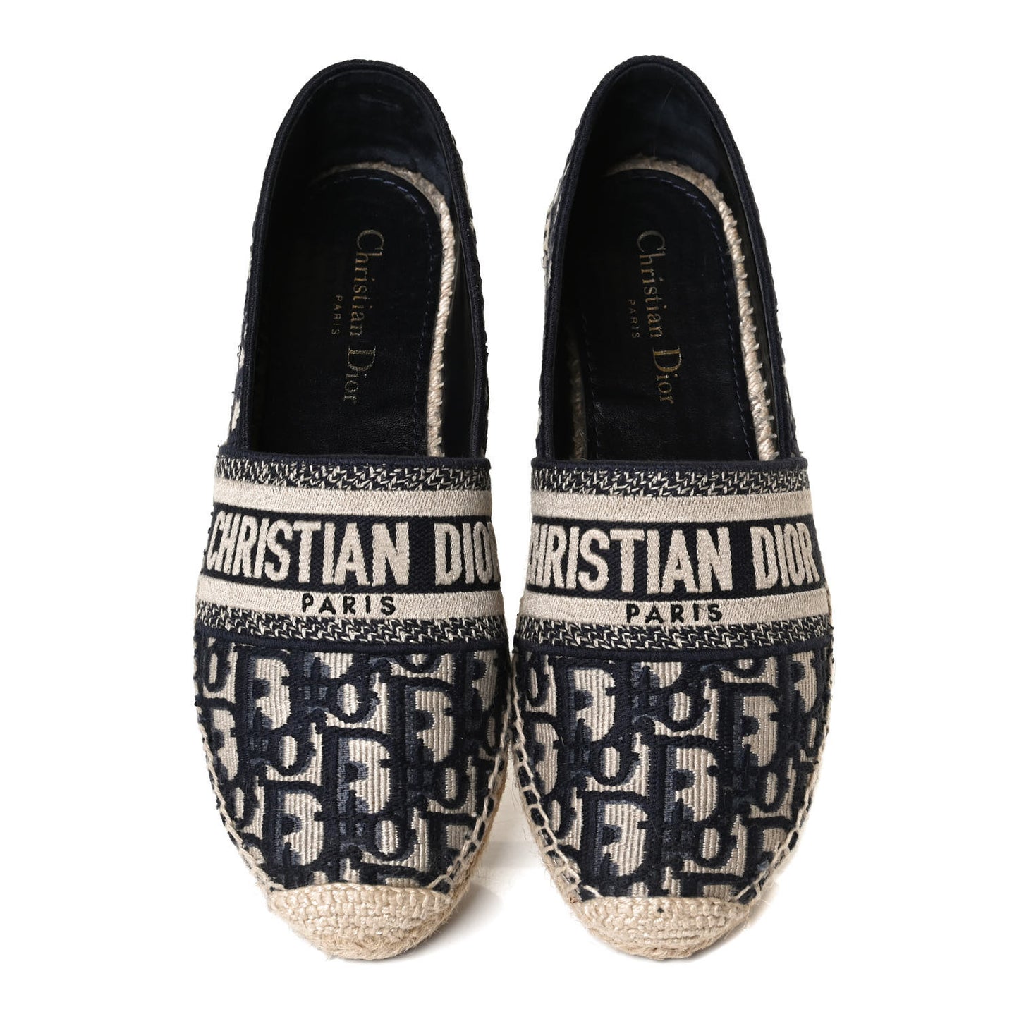 Oblique Embroidered Granville 15mm Espadrilles 38.5 Deep Blue