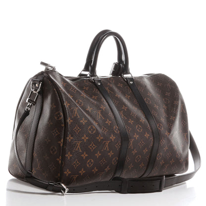 Louis Vuitton Monogram Macassar Keepall Bandouliere 45 3 of 7