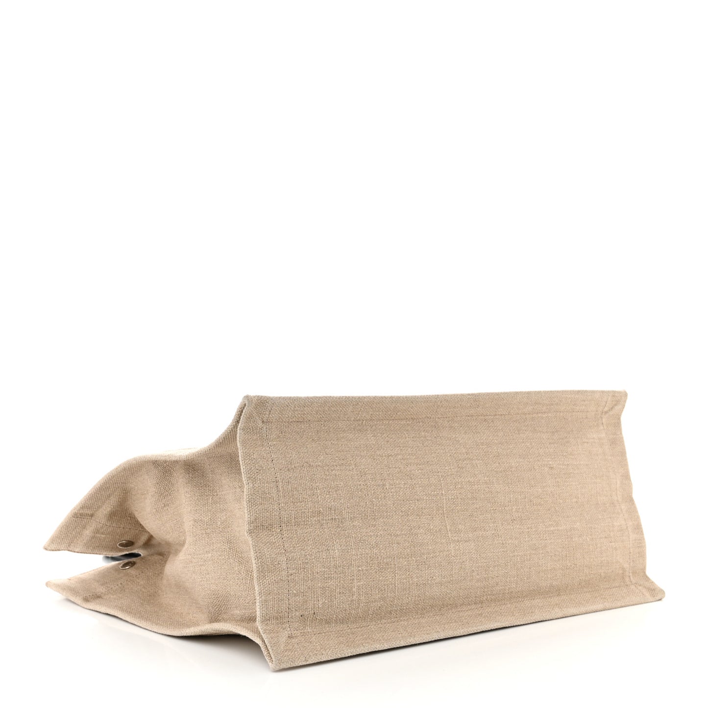 Linen Calfskin Small Rive Gauche Tote Optic White