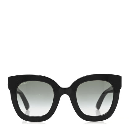 Gucci Acetate Crystal Star Round Frame Sunglasses GG0208S Black 2 of 8