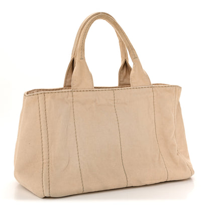 Prada Canapa Logo Tote Beige 3 of 14