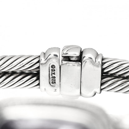 David Yurman Sterling Silver Diamond Amethyst Elongated Albion Cable Bracelet 4 of 4