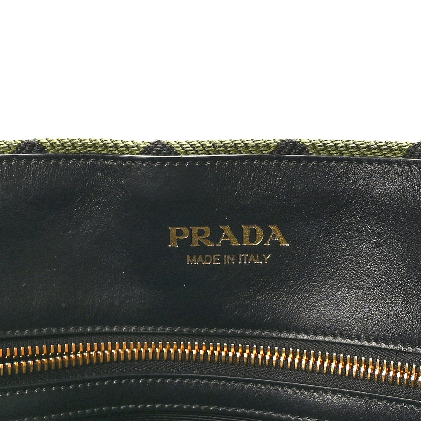 Jacquard Saffiano Triangolo Symbole Embroidered Shopping Tote Black Edera