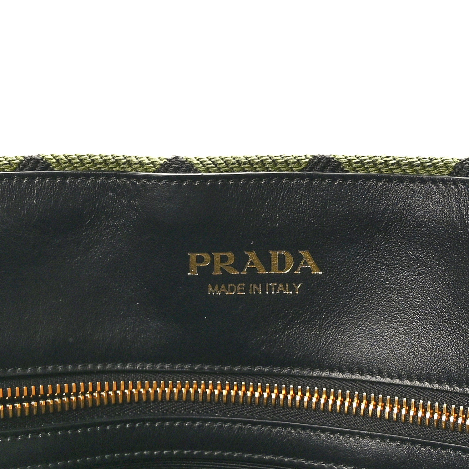 Prada Jacquard Saffiano Triangolo Symbole Embroidered Shopping Tote Black Edera 6 of 8