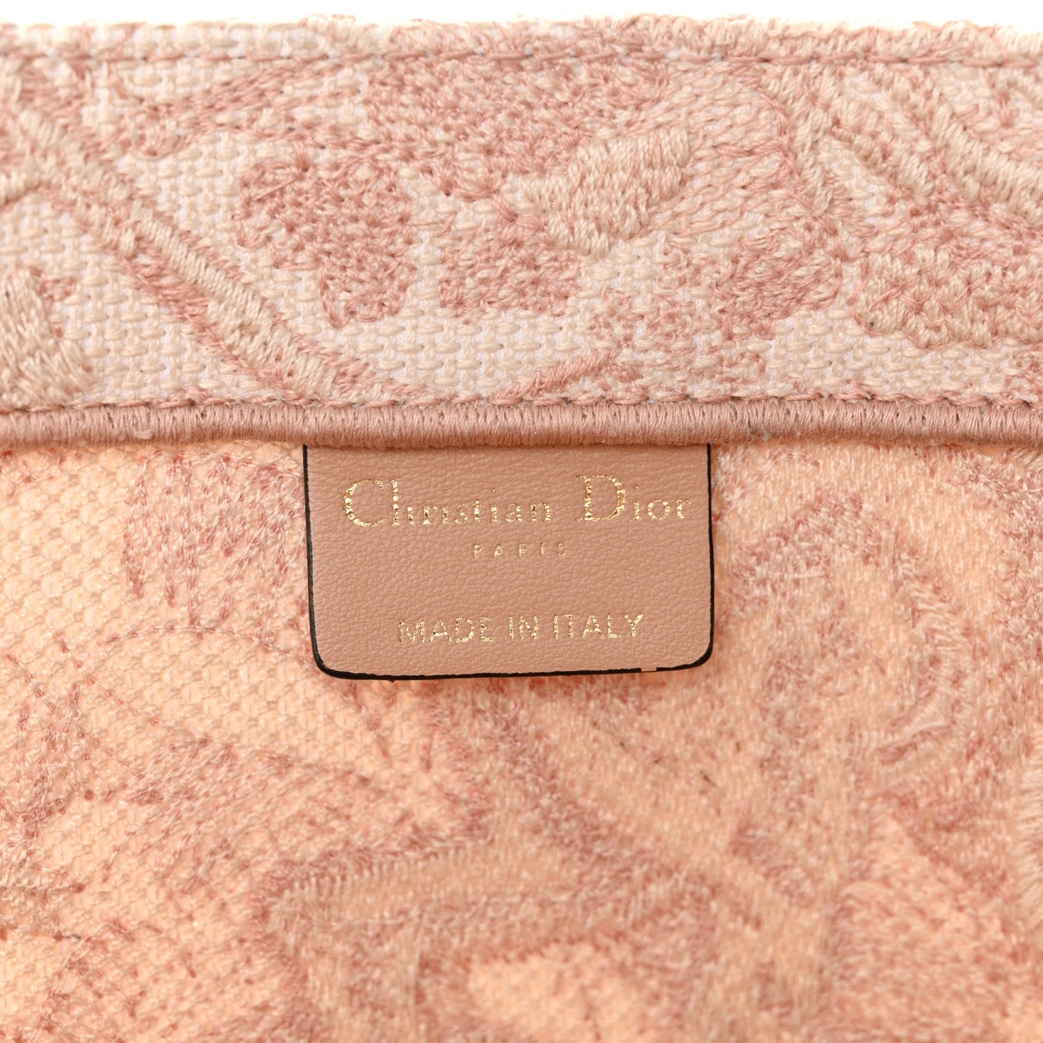 Christian Dior Canvas Toile De Jouy Embroidered Large Book Tote Pink 6 of 15