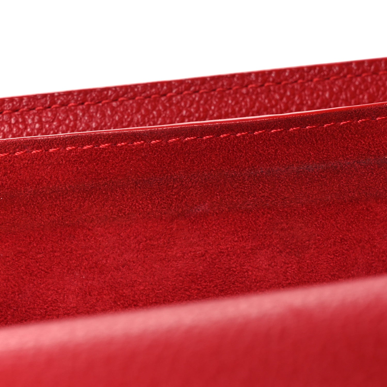 Saint Laurent Grained Calfskin Medium Monogram Sunset Satchel Red 11 of 12