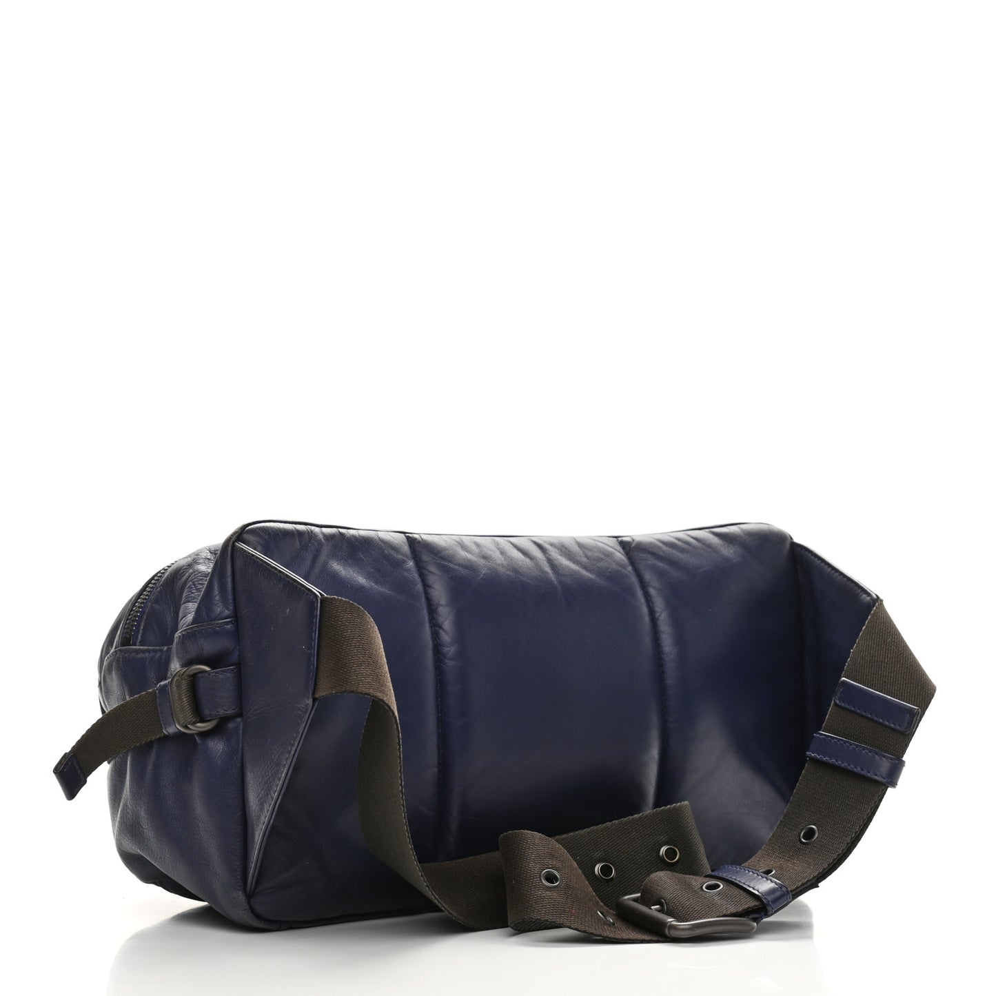 Calfskin Intrecciato Belt Bag Blue