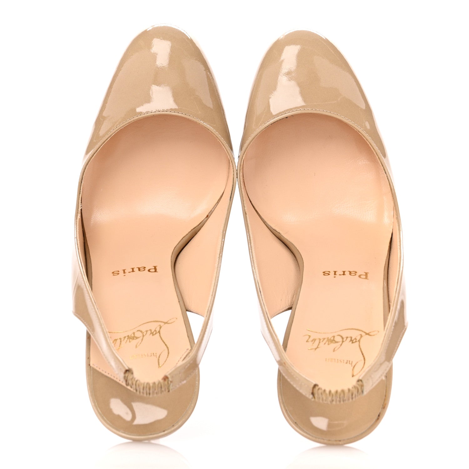 Christian Louboutin Patent Horatio 120 Pumps 38.5 Camel 2 of 10