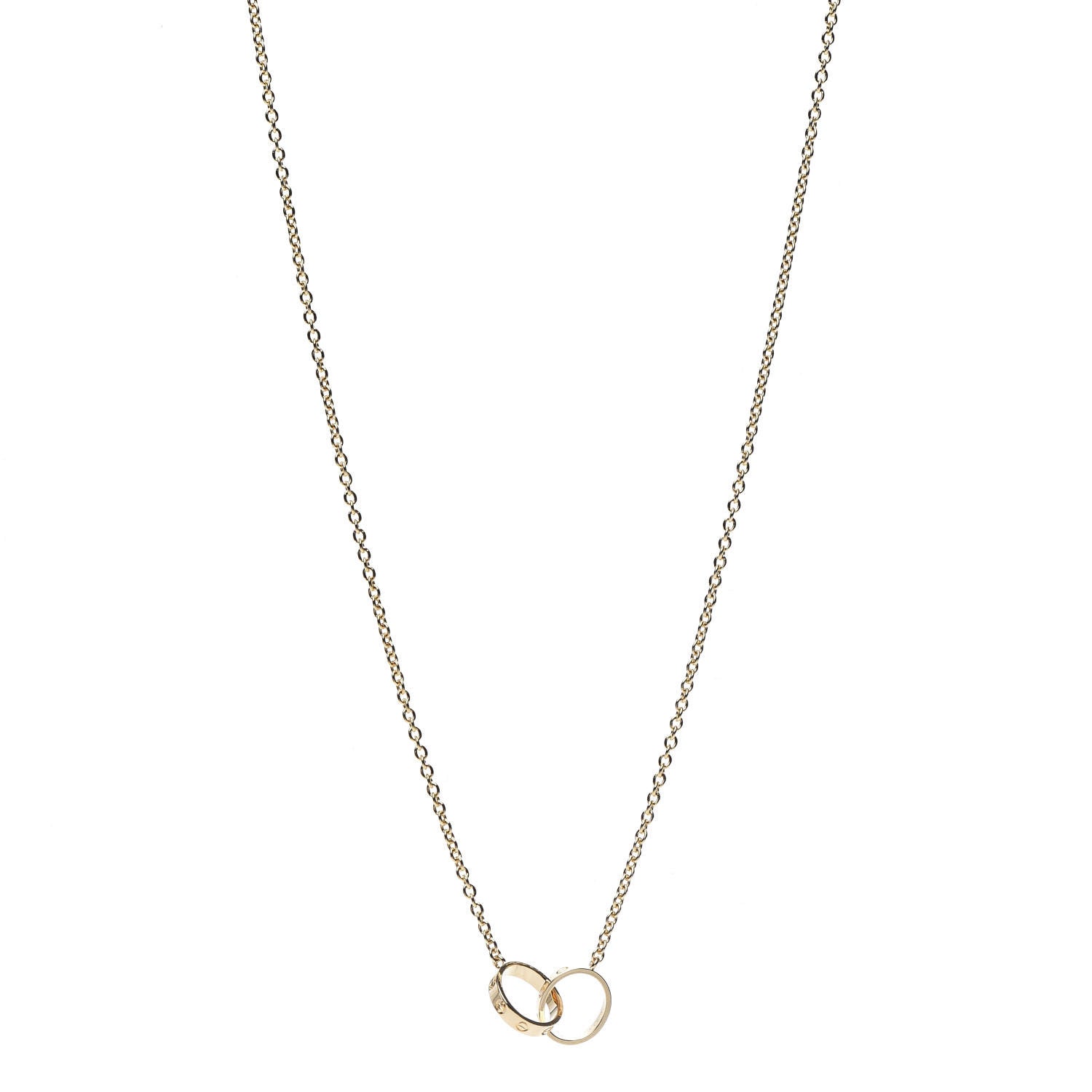 Cartier 18K Yellow Gold Interlocking LOVE Necklace 1 of 8