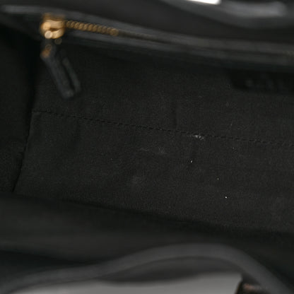 Gucci Monogram Calfskin Large Bardot Tote Black 12 of 13