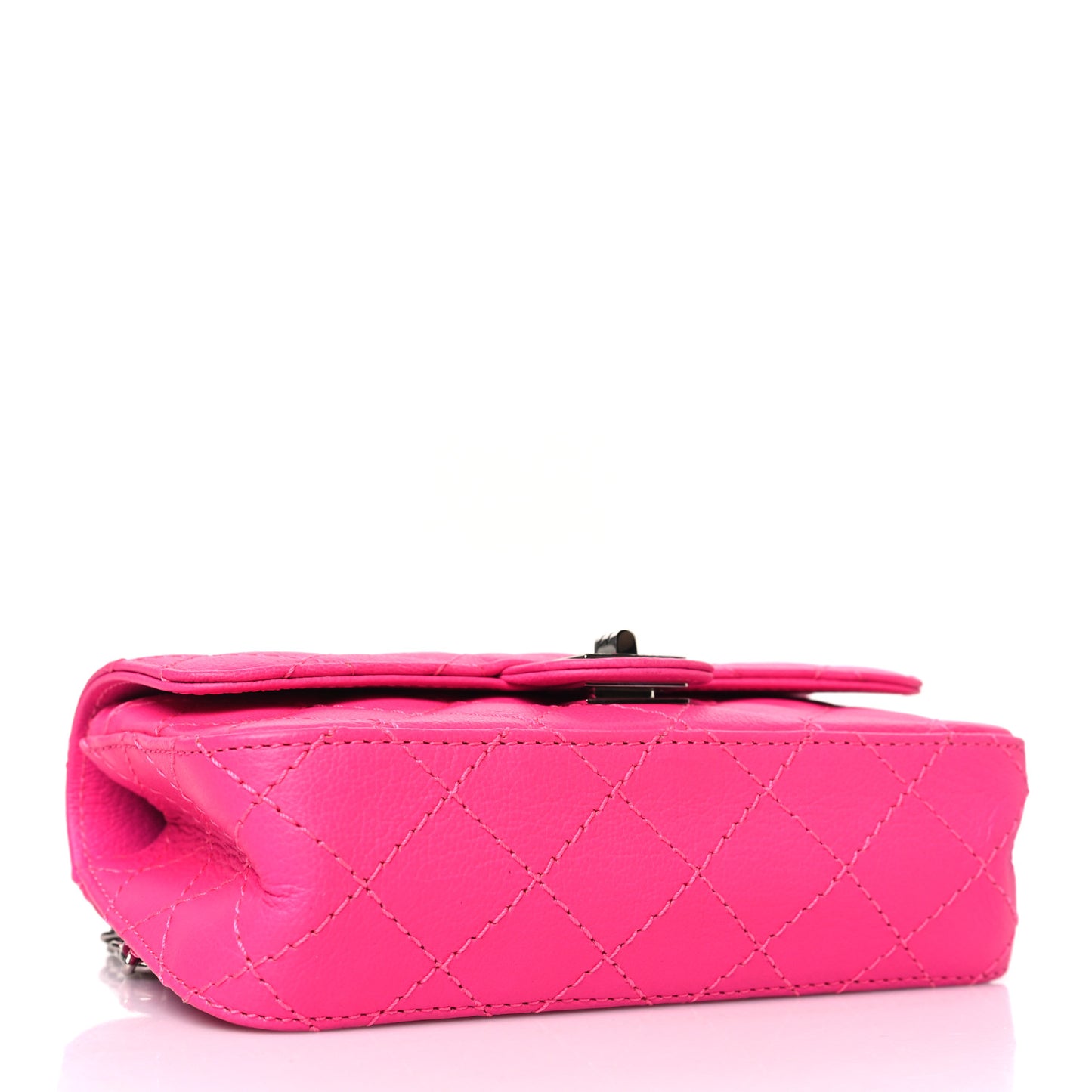 Goatskin Quilted 2.55 Reissue Flap Belt Bag Fluorescent Pink