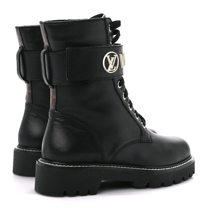 Louis Vuitton Calfskin Territory Flat Ranger Boots 36 Black 4 of 8