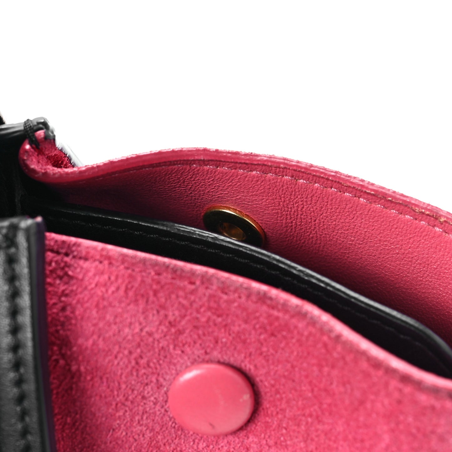 Smooth Calfskin Suede Small Tri-Color Trapeze Pink