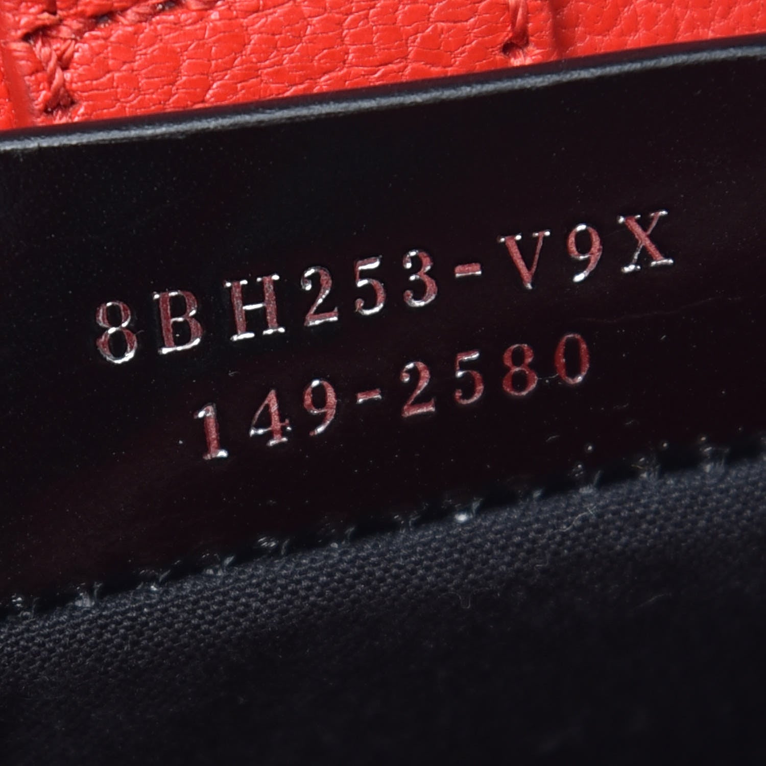 Fendi Vitello Elite Petite 2Jours Tote Papavero Rosso 8 of 9