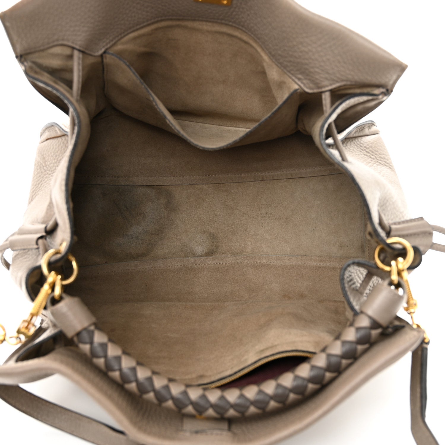 Mulberry Heavy Grain Small Iris Tote Grey Dark Clay 5 of 17