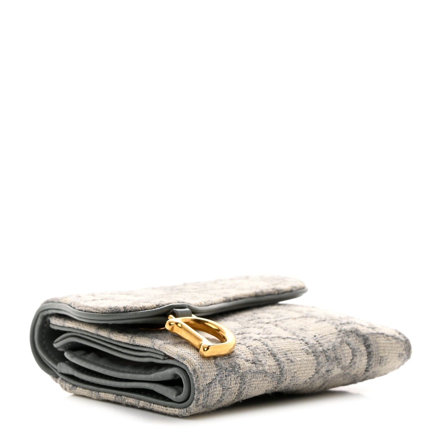 Oblique Saddle Lotus Wallet Grey