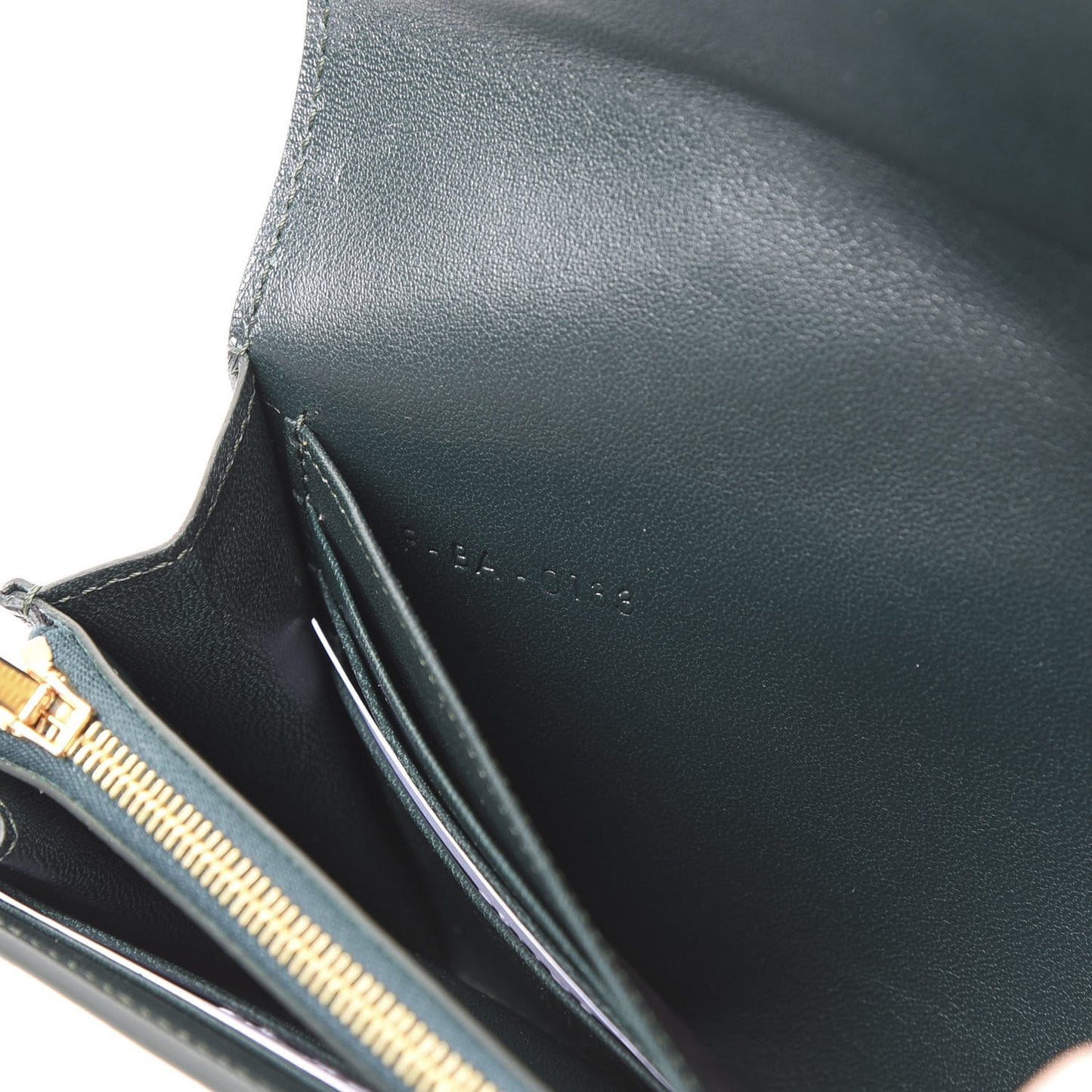 Lambskin Large Flap Wallet Emerald