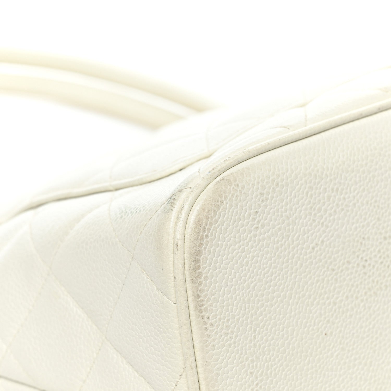 Chanel Caviar Quilted Medallion Tote White 12 of 22