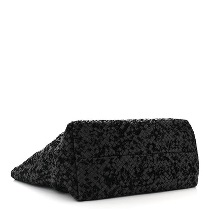 Bottega Veneta Nappa Velours Intrecciato Large Cabat Black 4 of 10