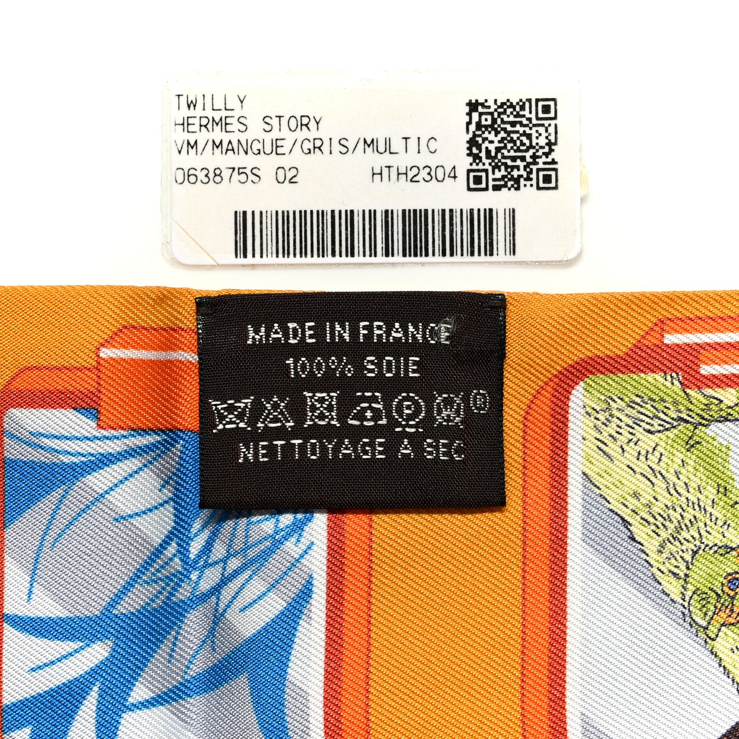 Hermes Silk Hermes Story Twilly Mangue Gris Multicolor 3 of 6