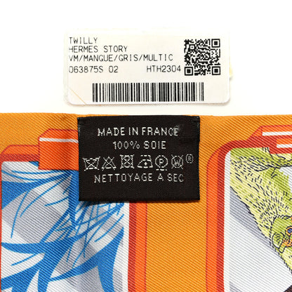 Hermes Silk Hermes Story Twilly Mangue Gris Multicolor 3 of 6