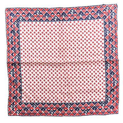 Gucci Silk Twill Plainmetric Square Scarf Ivory Blue 1 of 5