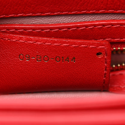 Christian Dior Calfskin Cannage Stitched Medium Diorling Red 6 of 11