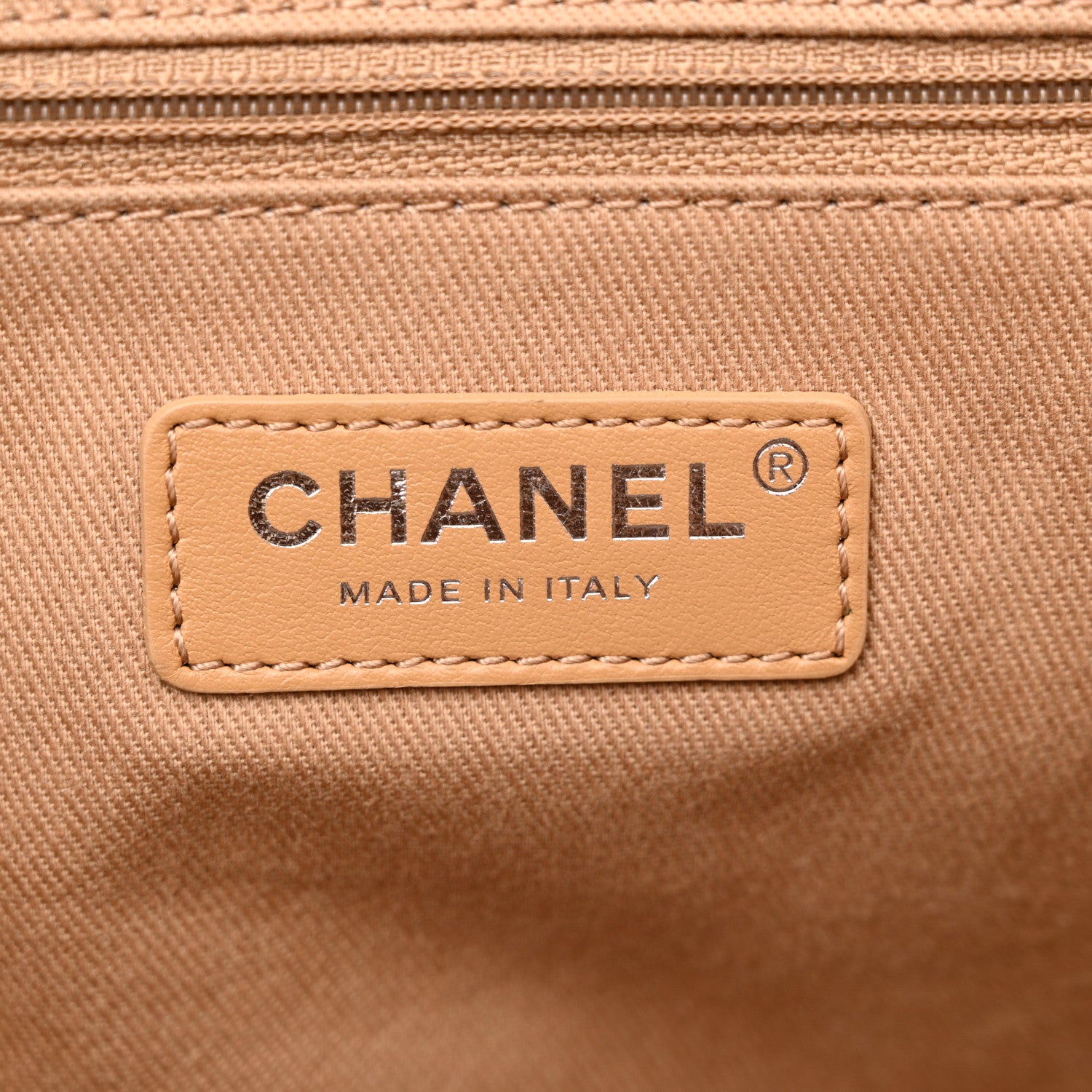 Chanel Canvas Deauville Bowling Bag Beige 6 of 18