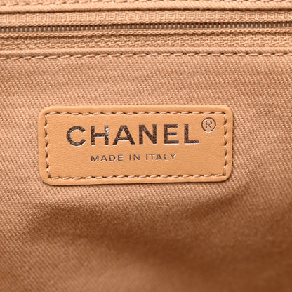 Chanel Canvas Deauville Bowling Bag Beige 6 of 18