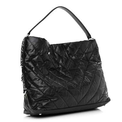 Chanel Aged Calfskin Chevron Small Big Bang Hobo Black 2 of 10