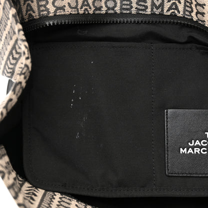 Marc Jacobs Cotton Jacquard Monogram Large The Traveler Tote Bag Beige Multicolor 10 of 10