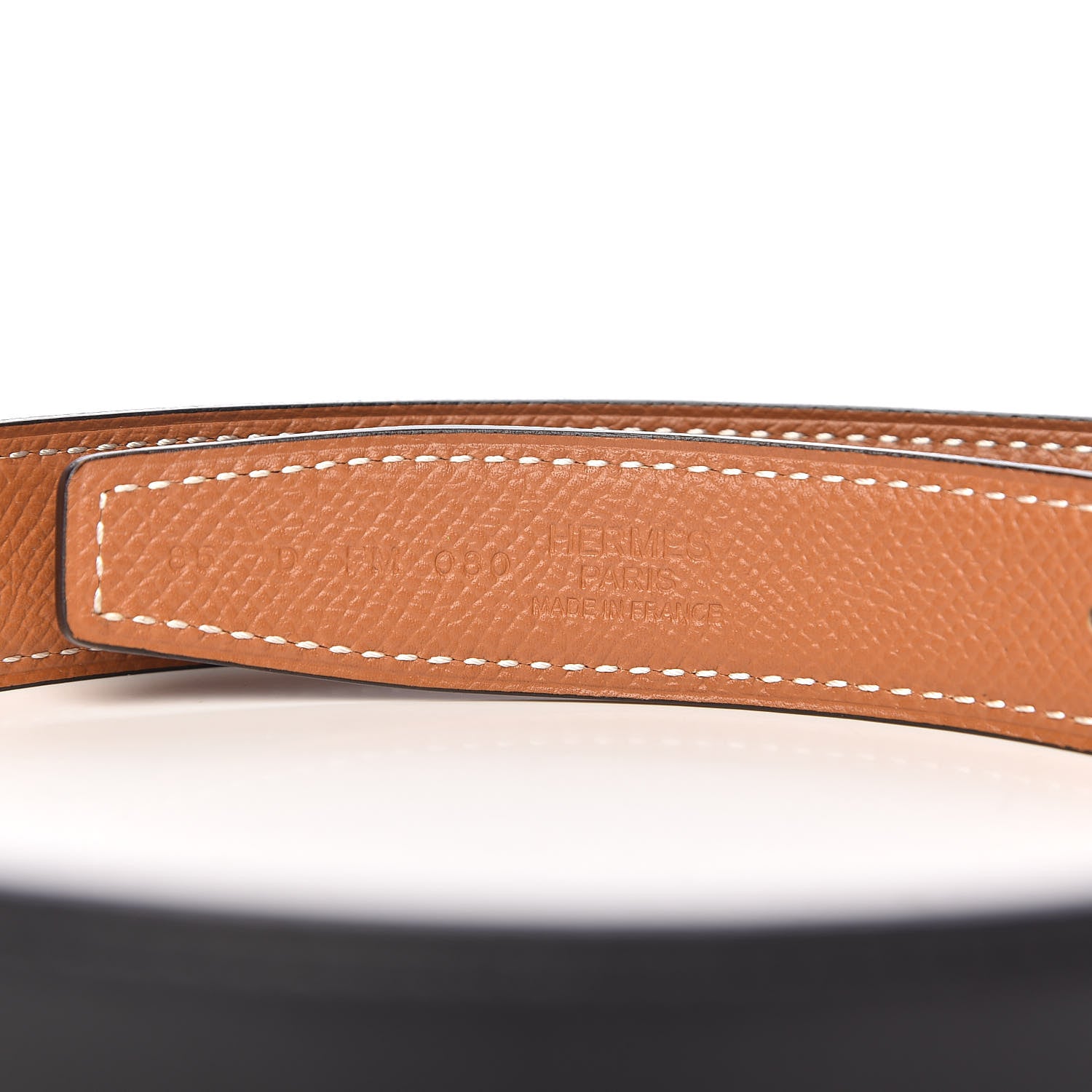 Hermes Swift Epsom 24mm Constance H Belt 85 Black Gold 4 of 7